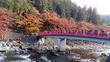 香嵐渓のシンボル的存在、待月橋